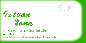 istvan mona business card
