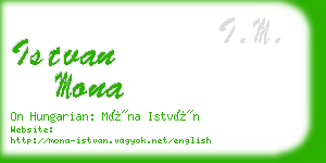 istvan mona business card